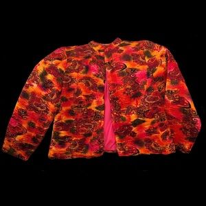 Analogy - Ruched Zip Up Blazer Sz XL